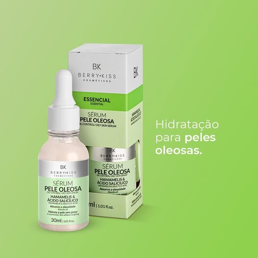 Sérum Pele Oleosa Essencial Hamamélis & Ácido Salicílico Berry Kiss (BK) – 30ml