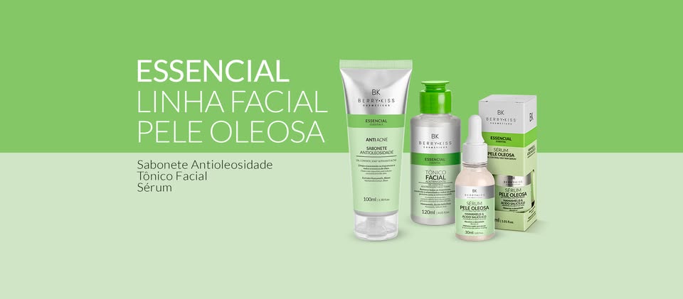 Kit de Tratamento Facial Berry Kiss Essencial – Pele Oleosa e Anti-Acne