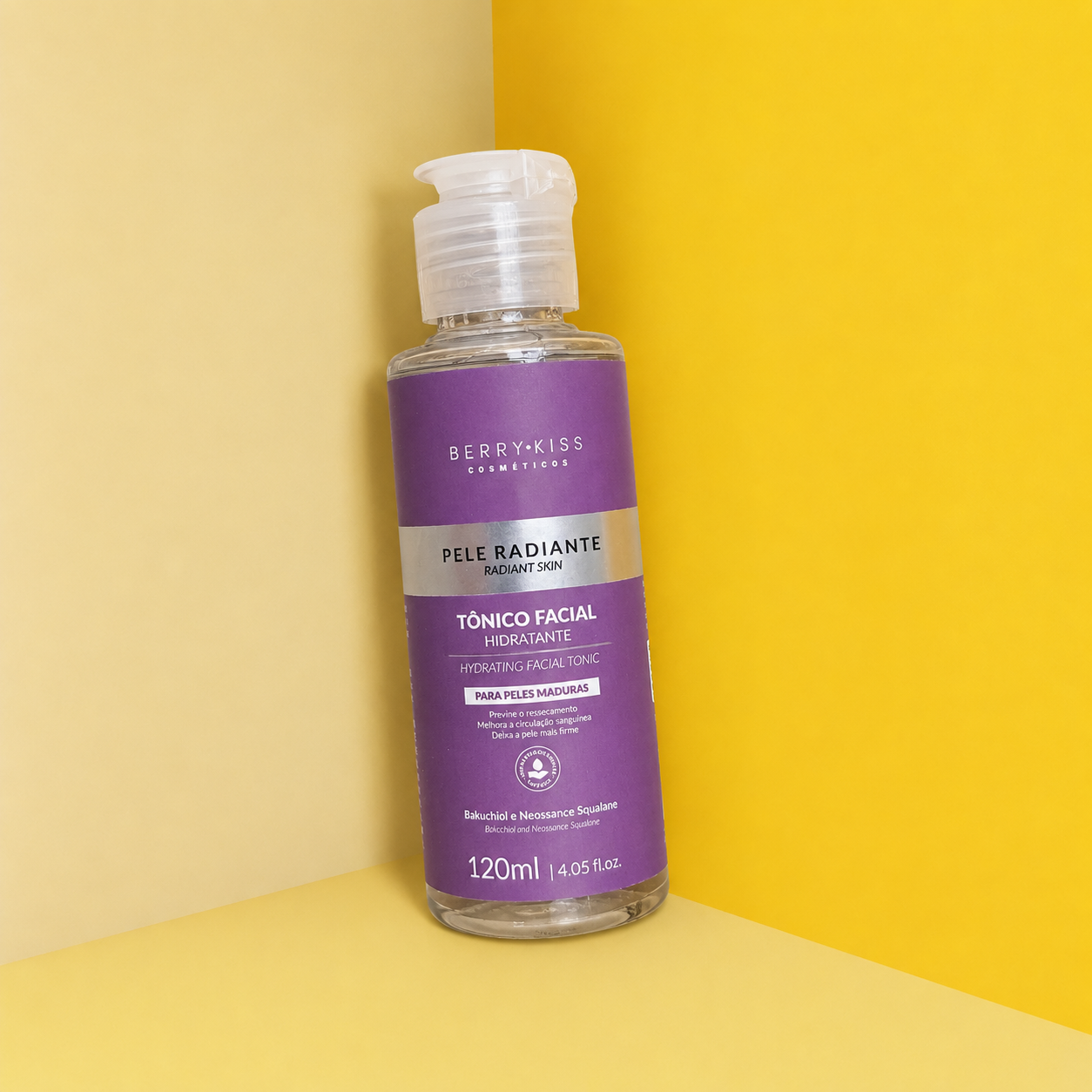 Tônico Facial Hidratante Berry Kiss Pele Radiante – 120ml